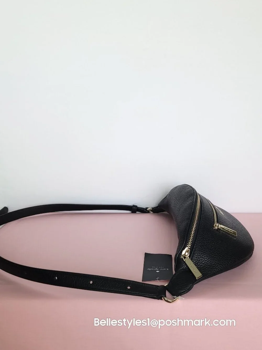 KATE SPADE Leila BELT Bag in Pebbled Leather – Black color⭐ - Picture 10 of 15